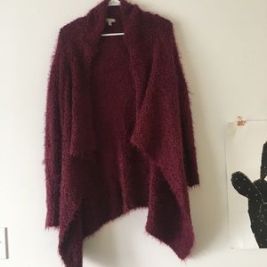 Soft & Fuzzy Flowy Open Sweater